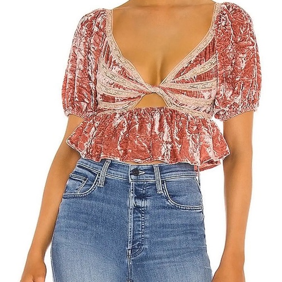 Free People Yours Truly Velvet Top - Picture 7 of 16